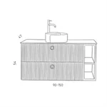 ארון אמבטיה SS015 4